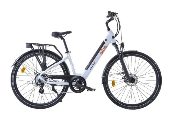 ALBA City 2 Premium 12.8 Ah Renkli LCD Gösterge Hidrolik Disk Fren Elektrikli Şehir Bisikleti Beyaz (E-Bike) - 0