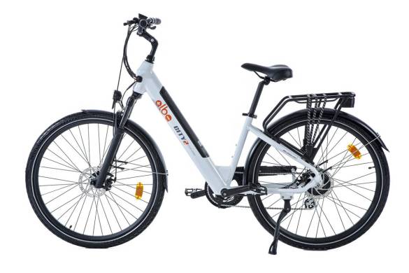 ALBA City 2 Premium 12.8 Ah Renkli LCD Gösterge Hidrolik Disk Fren Elektrikli Şehir Bisikleti Beyaz (E-Bike) - 1