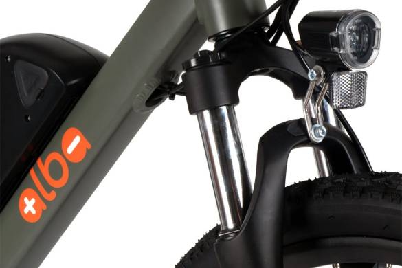 ALBA Explorer Standart 36 V 7.8 Ah LED Gösterge Mekanik Disk Fren Elektrikli Dağ ve Yol Bisikleti Gümüş Gri (E-Bike) - 1