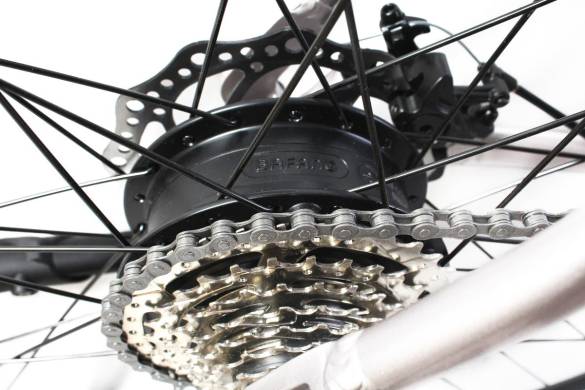 ALBA Explorer Standart 36 V 7.8 Ah LED Gösterge Mekanik Disk Fren Elektrikli Dağ ve Yol Bisikleti Gümüş Gri (E-Bike) - 6