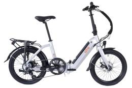 ALBA Fold X Premium 12.8 Ah Renkli LCD Gösterge Hidrolik Disk Fren Katlanır Elektrikli Bisiklet Gümüş (E-Bike)