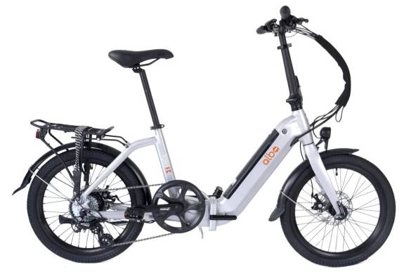 ALBA Fold X Premium 12.8 Ah Renkli LCD Gösterge Hidrolik Disk Fren Katlanır Elektrikli Bisiklet Gümüş (E-Bike) - 0