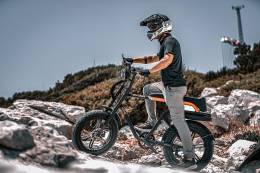 ALBA Motobike Off-Road 750W Mid Drive Motor Deri Koltuk/Elcik 48 V 12.8 Ah Renkli LCD Gösterge Hidrolik Disk Elektrikli Bisiklet Siyah (E-Bike)