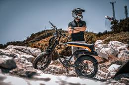 ALBA Motobike Off-Road Çift Batarya 750W Mid Drive Motor Deri Koltuk/Elcik 48 V 12.8 Ah Renkli LCD Gösterge Hidrolik Disk Elektrikli Bisiklet Siyah (E-Bike)